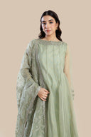 2 Pc Embroidered Organza Suit