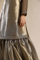 2 Pc Embroidered Tissue Suit