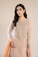 3 Pc Embroidered Organza Suit
