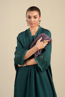 Embroidered Bemberg Raw Silk Kaftan