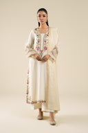 2 Pc Embroidered Bemberg Raw Silk Suit