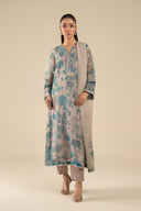 2 Pc Embroidered Organza Suit