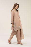 3 Pc Embroidered Shimmer Silk Suit