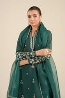 2 Pc Embroidered Bamberg Raw Silk Suit