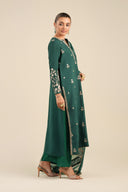 2 Pc Embroidered Bamberg Raw Silk Suit