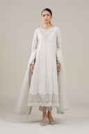 3 Pc Embroidered Shimmer Silk Suit