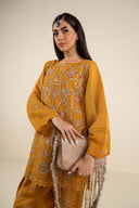 2 Pc Embroidered Cotton Net Suit