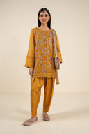 2 Pc Embroidered Cotton Net Suit