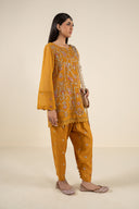 2 Pc Embroidered Cotton Net Suit