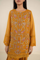 2 Pc Embroidered Cotton Net Suit