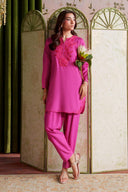 2 Pc Embellished Rawsilk Suit