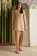 2 Pc Embellished Bamberg Raw Silk Suit