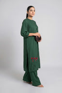 2 Pc Embroidered Crepe Suit