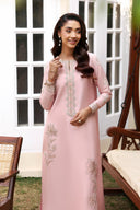 2 Pc Embroidered Raw Silk Suit