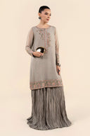 2 Pc Embroidered Chiffon Suit