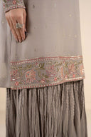2 Pc Embroidered Chiffon Suit