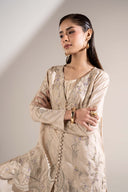 2 Pc Embroidered Bamberg Raw Silk Suit