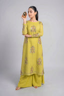 2 Pc Embroidered Khadi Net Suit