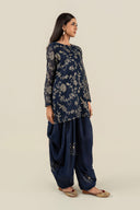 2 Pc Embroidered Cotton Net Suit