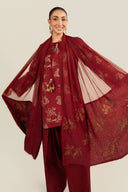 Printed Net Dupatta