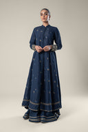 Embroidered Shimmer Silk Pishwas