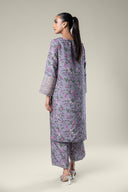 2 Pc Embroidered Raw Silk Suit