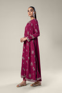 2 Pc Embroidered Raw Silk Suit