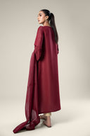 2 Pc Embroidered Silk Suit