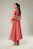 2 Pc Embroidered Khaddi Silk Suit