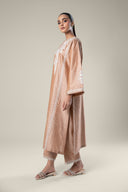 2 Pc Embroidered Tonal Raw Silk Suit