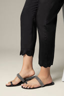 Dyed Raw Silk Trouser