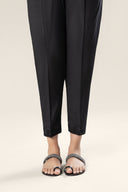 Embroidered Raw Silk Trouser