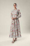 Embroidered Raw Silk Pishwas