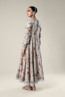Embroidered Raw Silk Pishwas