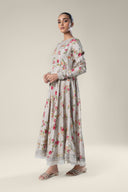 Embroidered Raw Silk Pishwas