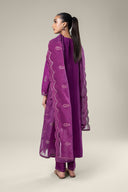 2 Pc Embroidered Raw Silk Suit