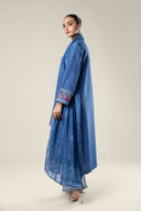 2 Pc Embroidered Raw Silk Suit