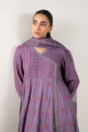 2 Pc Embroidered Raw Silk Suit