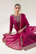 2 Pc Embroidered Khaddi Silk Suit