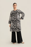 Embroidered Crosshatch Lawn Shirt