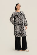 Embroidered Crosshatch Lawn Shirt