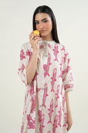 2 Pc Printed Dobby Suit