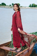 3 Piece Unstitched Embroidered Suit | 411-A