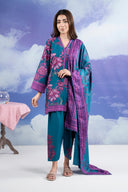 3 Pc Printed Khaddar Suit