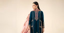 3 Pc Embroidered Velvet Suit