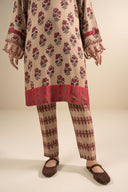 2 Pc Embroidered Linen Suit
