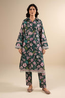 2 Pc Embroidered Slub Khaddar Suit
