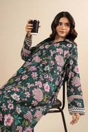 2 Pc Embroidered Slub Khaddar Suit