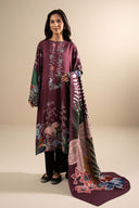 2 Pc Printed Linen Suit
