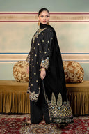 3 Pc Unstitched Dyed  Raw Silk Suit | MB-USW24-601